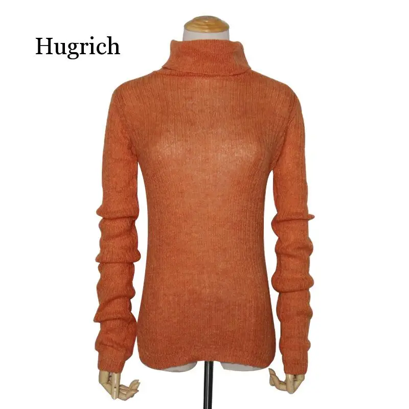

White Korean Knitted Sweater for Women Turtleneck Long Sleeve Autumn Slim Pullover Female Clothing Fashion New 2020