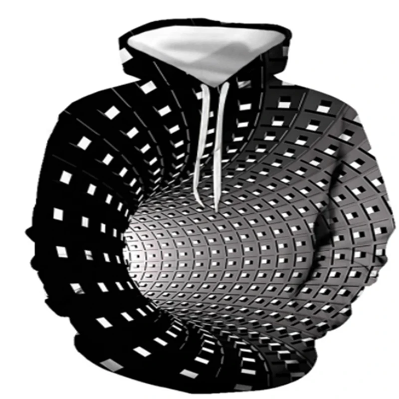 

Men's 3D Tunnel Lighting Printed Sweatshirt Hoodie Creative Hoodie Long Sleeve Men's Hoodie Sweatshirt