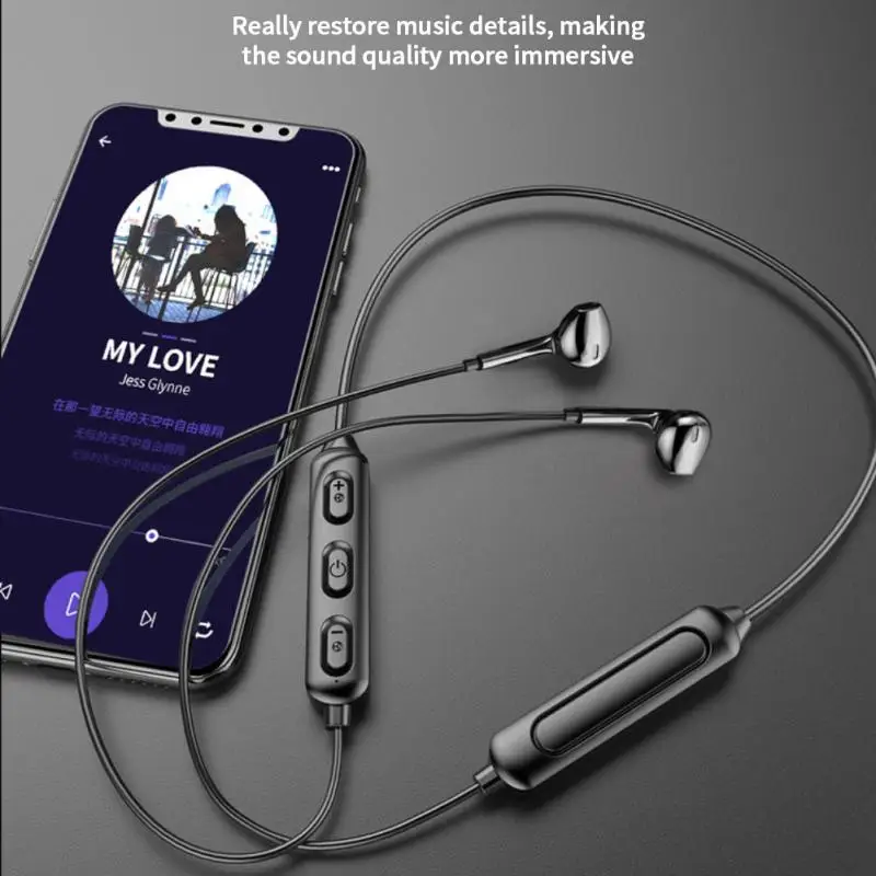 Bluetooth-наушники V5.0 беспроводная гарнитура с микрофоном бас стерео наушники