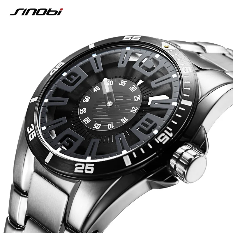 Relojes часы мужские Sinobi модные спортивные кварцевые часы мужские s часы лучший бренд класса люкс Бизнес водонепроницаемые часы Relogio Masculino