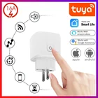 Смарт-розетка Tuya с Wi-Fi и голосовым управлением, 16 А, 100-240 В