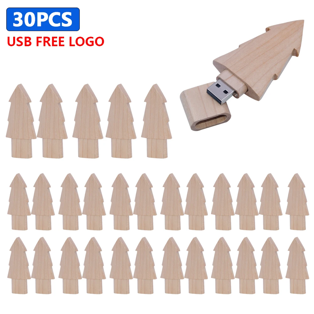 

Bulk 30pcs wooden Usb Flash Drive Pendrive 64Gb 32Gb 16G 8Gb 4Gb Pen Drive Usb hight speed flash stick memoria Usb Stick U Disk