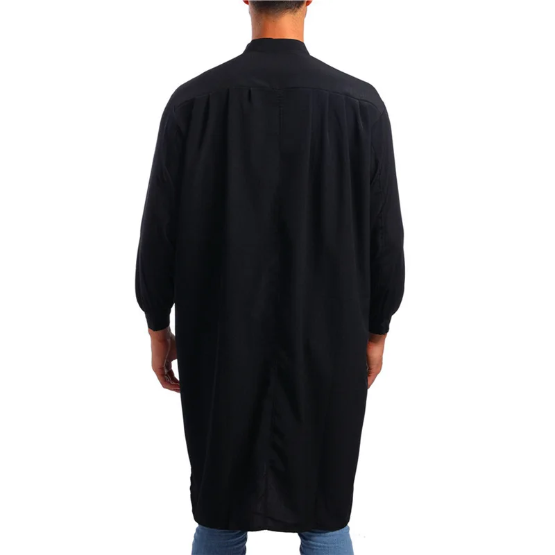 Muslim Fashion Men's Robe 2021 New Arab Simple Long Men's Shirt European Clothing Arabic Shirt Kurta Men Dubai Islamic Clothing