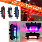 Цветной задний фонарь для велосипеда, светодиодный водонепроницаемый задний фонарь, горный задний фонарь с USB, велосипедные аксессуары, велосипедный предупреждающий фонарь безопасности