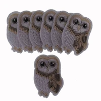 5pcs animal owl embroidery iron on patches for clothes kid applique sewing diy badges stickers decorative accessories
