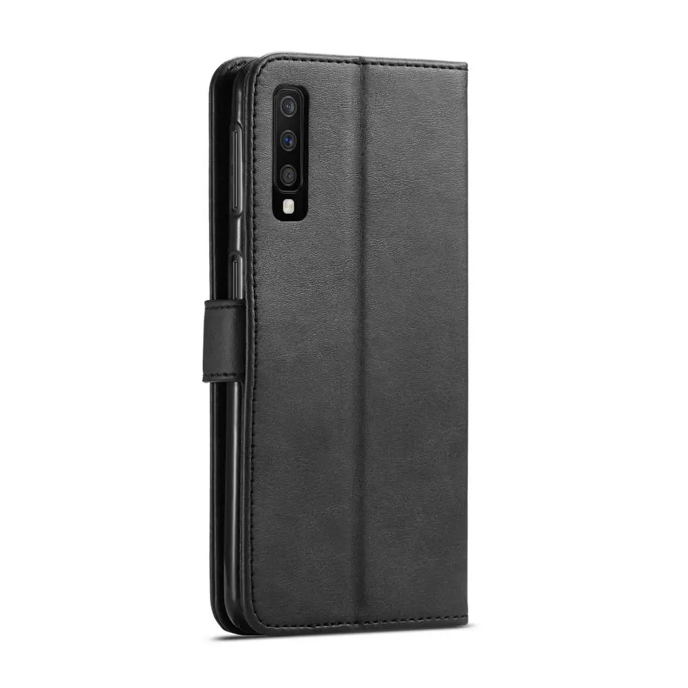 Флип Кожаные чехлы для Samsung Galaxy A7 2018 / A750 Роскошный чехол телефона с отделением