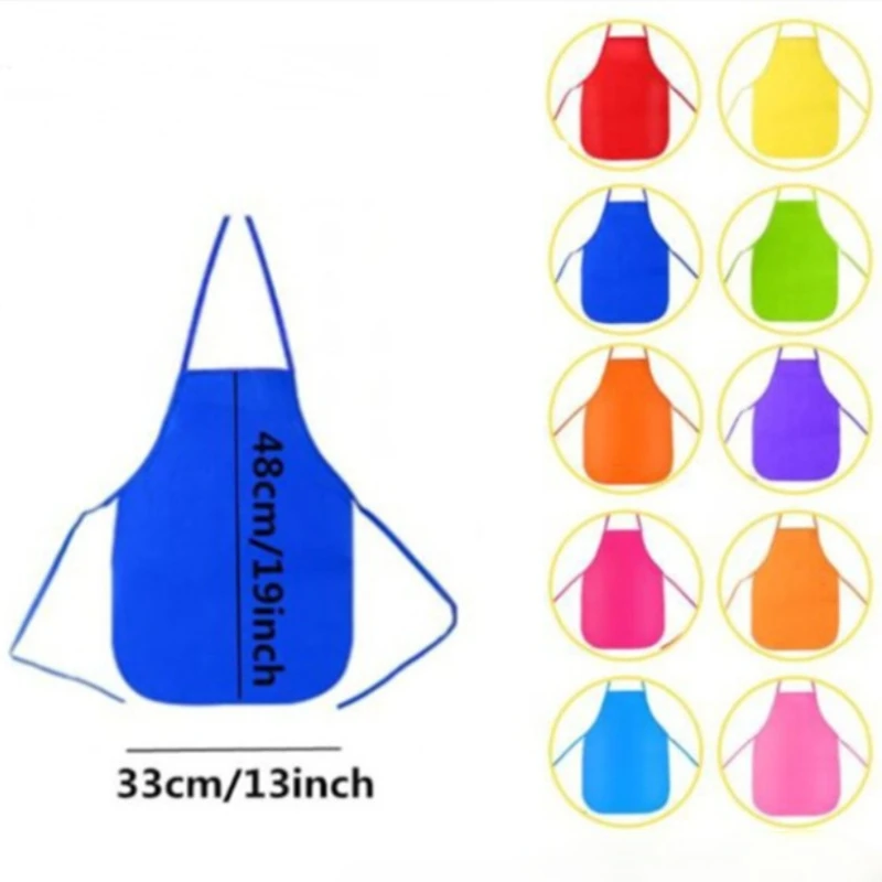 Фартуки детские из нетканого материала яркие водонепроницаемые | Дом и сад