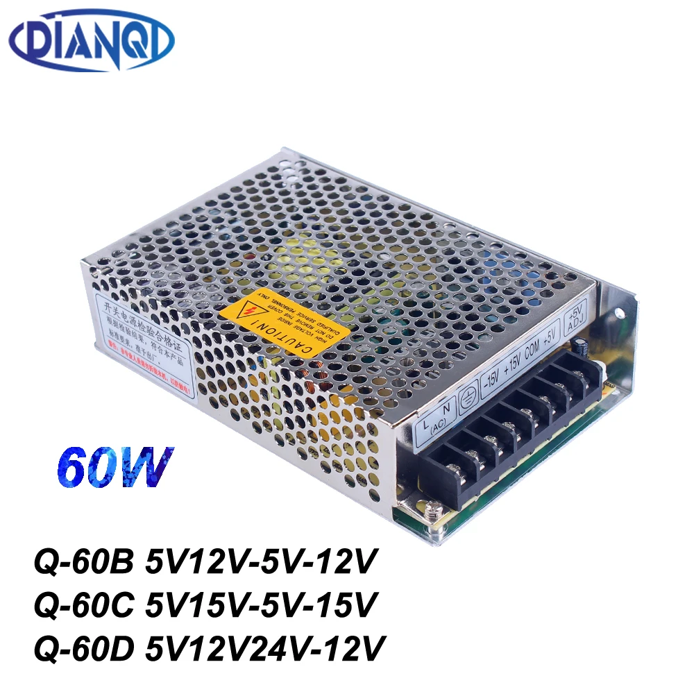 На четыре выхода источника питания 60W 5V 12V источник Q 60B преобразователь