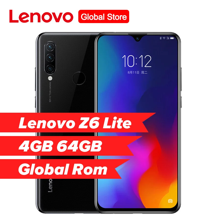 Смартфон Lenovo Z6 Lite с глобальной прошивкой 4 ГБ 64 Восьмиядерный процессор Snapdragon 710