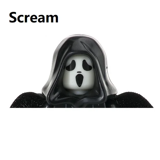 Серия фильмов ужасов крик страшная маска убийца строительные блоки мини