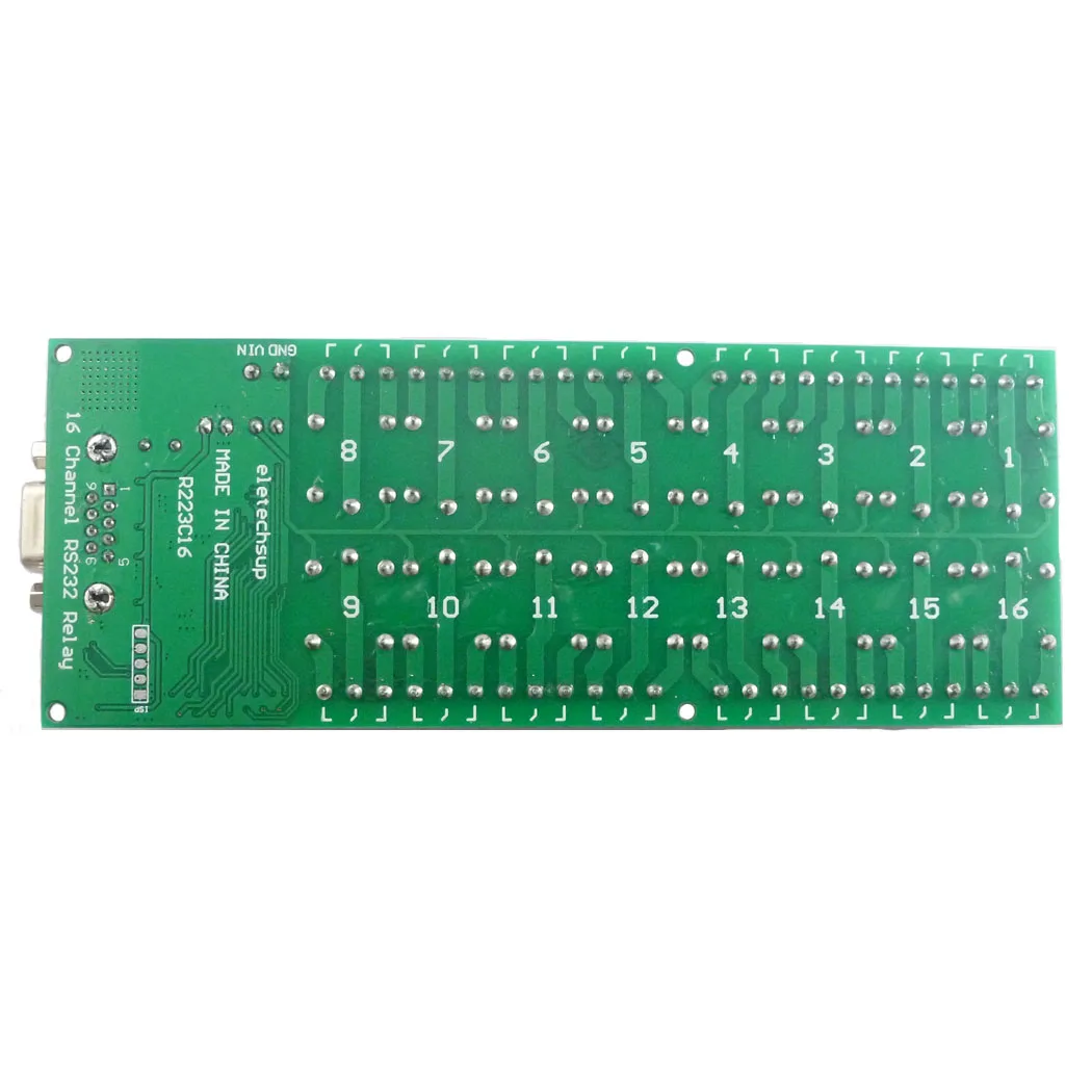 16ch DC 12V Серийный порт DB9 UART RS232 релейный модуль для PLC PC Com 3D принтер LED Home