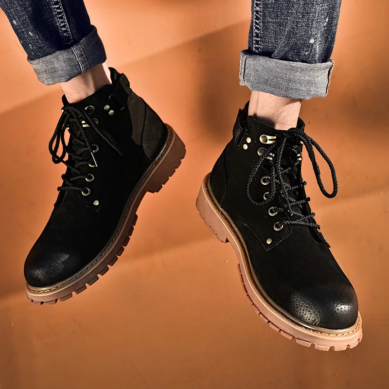 Топ botas Мужская Весенняя Винтажная обувь кроссовки коричневого цвета 2020 черного