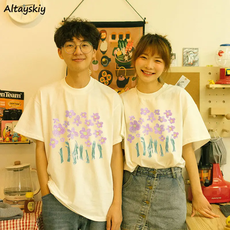 

Футболка женская хлопковая, с круглым вырезом, симпатичная, свободная, размера плюс