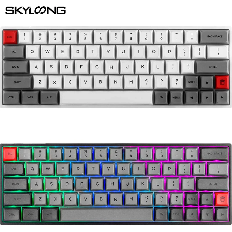 Механическая клавиатура SKYLOONG SK64S с 64 клавишами Беспроводная игровая Bluetooth RGB