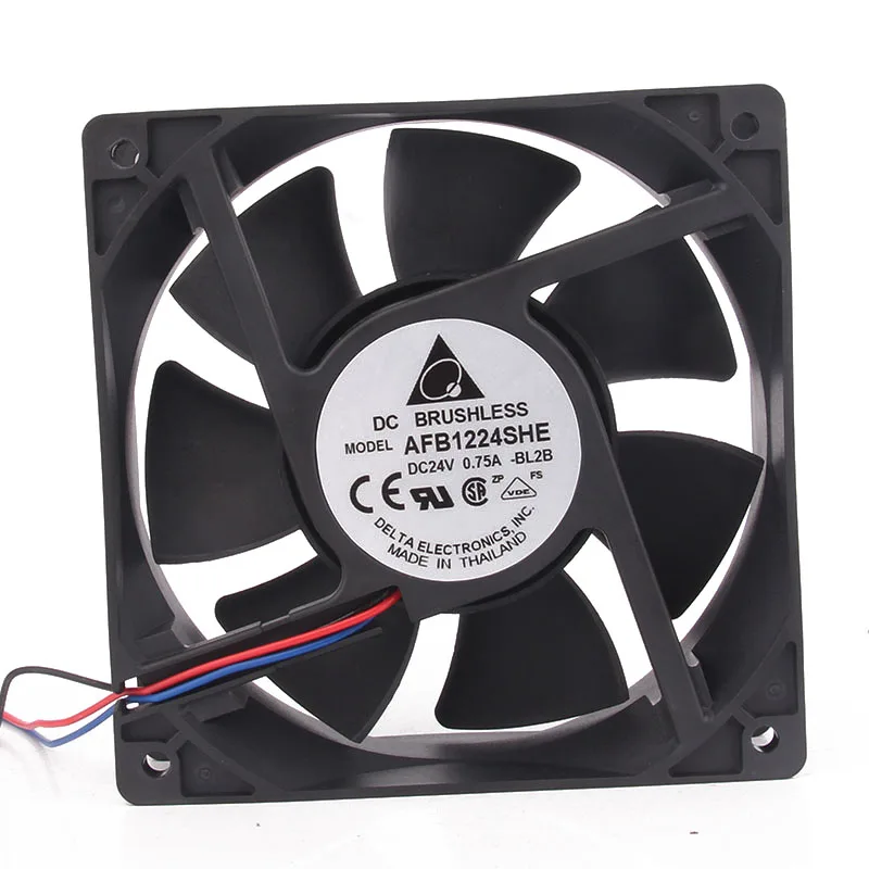 

Новый бренд AFB1224SHE Delta 12038 DC24V 0.75A 12 см инвертор x 38 мм охлаждающий вентилятор для видеокарты