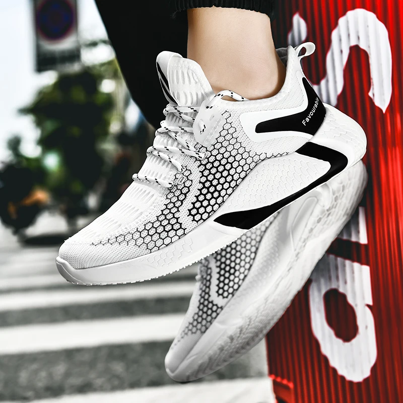 

Fashion Mesh Running Men's Shoes Patchwork Sports Men's Breathable Lightweight Outdoor Shoes Vulcanized Shoes Student Shoes