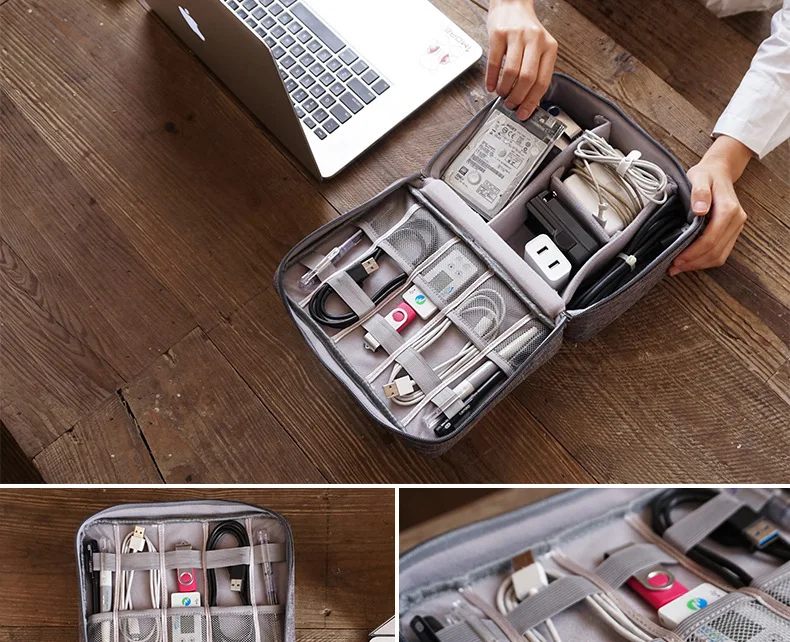 Ainvoev водонепроницаемые цифровые сумки для путешествий USB кабель Tote жесткий диск провода чехол power Bank Мобильный телефон сумка-Органайзер аксессуары