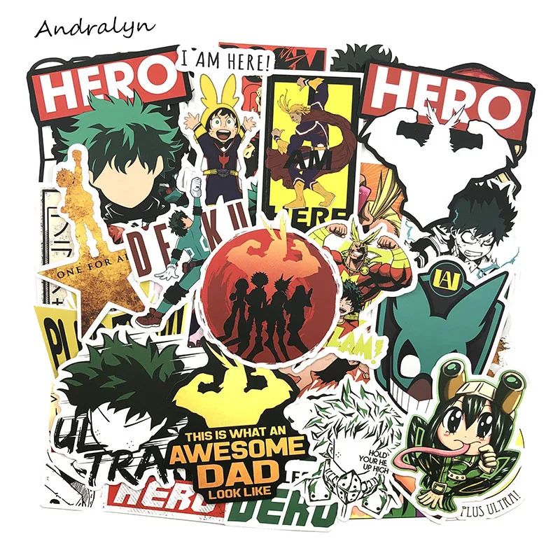 Стикеры в стиле японского аниме Моя геройская Академия наклейки для ноутбука
