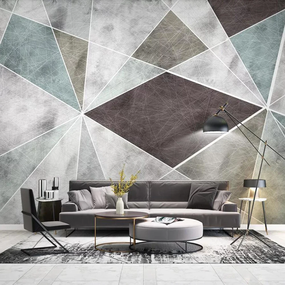 

Custom 3D photo wallpaper Nordic geometric modern minimalist TV background wall painting decorative mural wallpaper