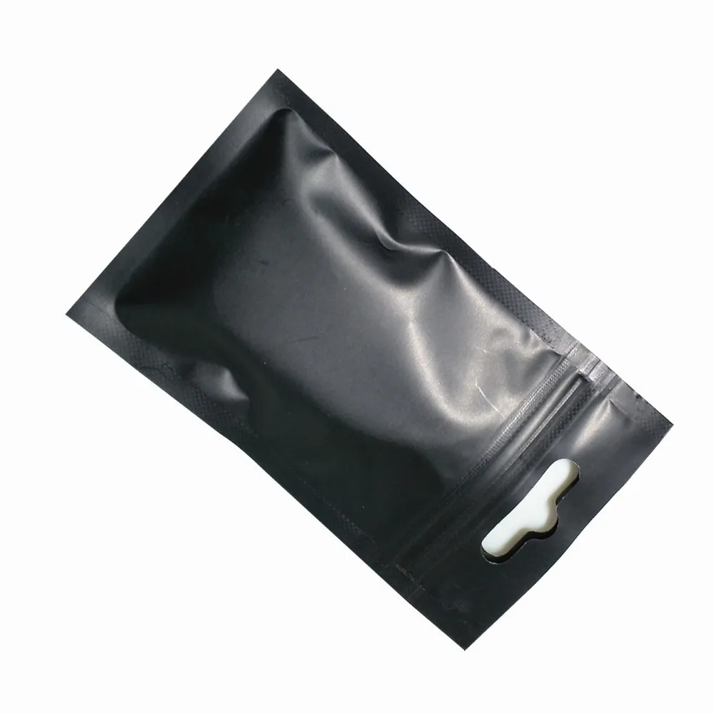 200 шт матовая прозрачная черная алюминиевая фольга Ziplock упаковочные мешочки