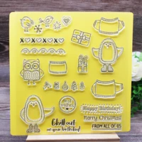 merry christmas and clothes transparent clear stamp winter silicone stamp for scrapbook diy photo album paper cutting die