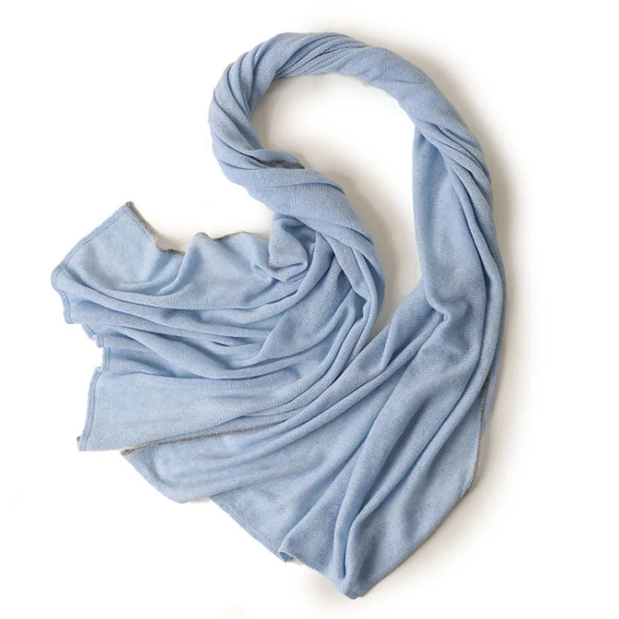 CAVME 4 Blue Gray Кавме вязаный кашемировый шарф роскошный кашемировые шарфы унисекс красный длинный шарф Рождественский подарок палантин шаль 65*190 см 165 г - Цвет: CAVME 4 Blue Gray