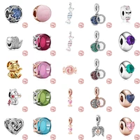 hot 2021 new 925 sterling silver beads valentines day charms candy sweet clip charms fit original pandora bracelet diy jewelry