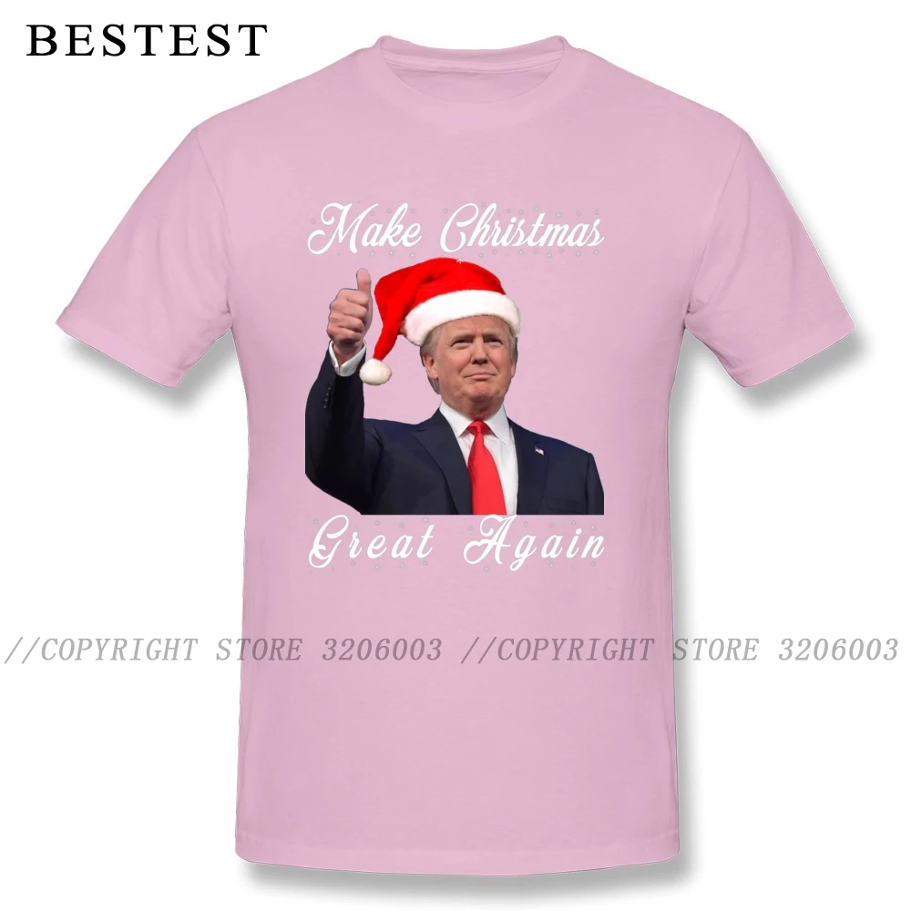 Мужская футболка с принтом Президент рождественский подарок зеленые и красные