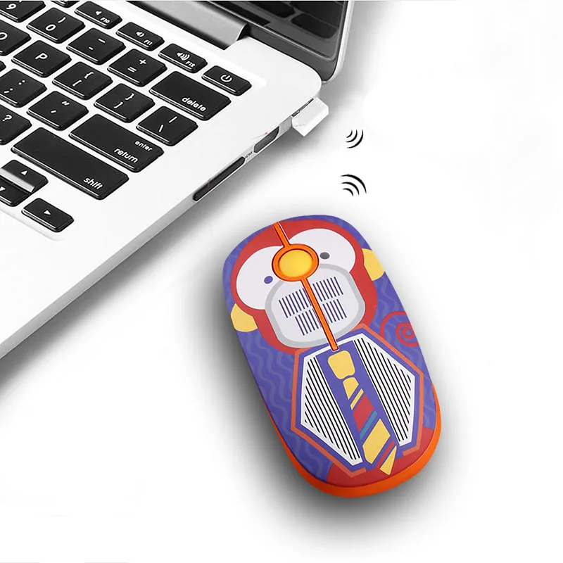 

Cute Cartoon Computer Gamer Mouse Gaming Mouse Wireless Laptop Mouse Desktop Universal Girly Creative Painted Pattern