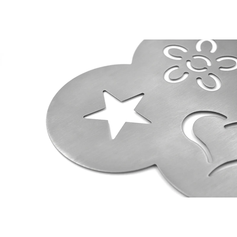 Бариста из нержавеющей стали трафареты для кофе торта набор 2|Трафареты кофе| |