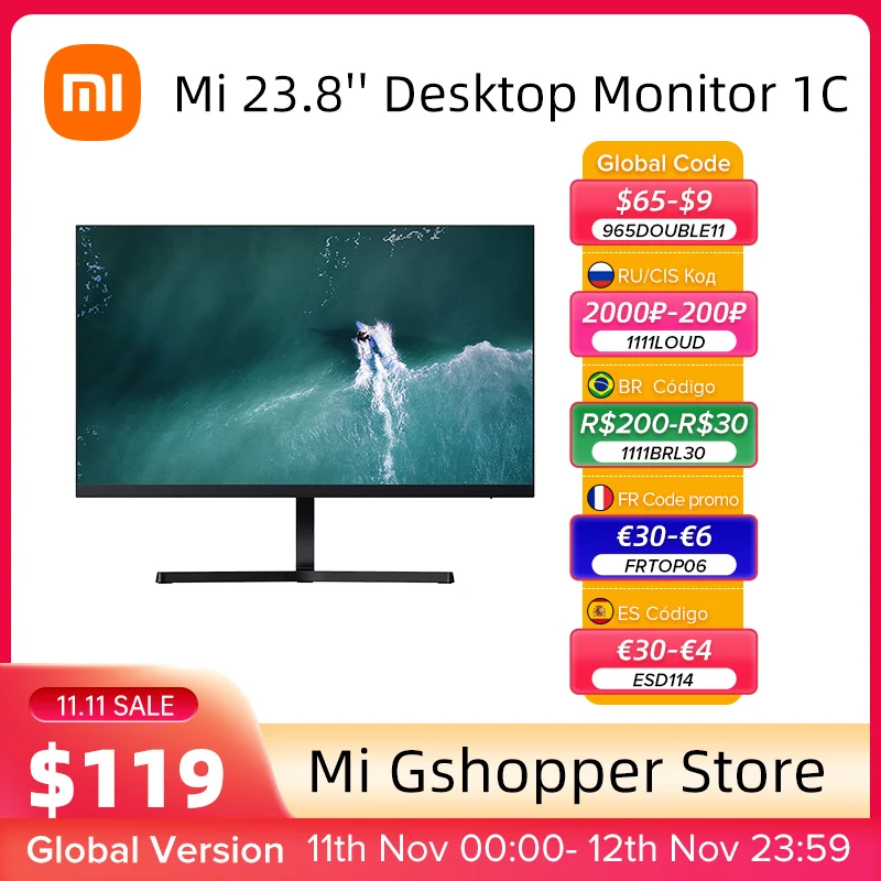Настольный ПК монитор 1 А Xiaomi 23 8 дюйма 1С 1080P Full HD | Компьютеры и офис