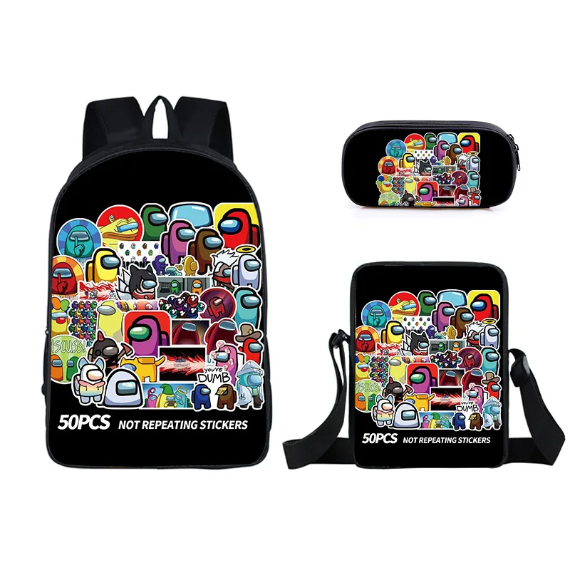 

Among Us Backpack for Children Boys and Girls Aesthetic Graphic Polyester Large-capacity School Bag Kids Mochilas Para Mujer