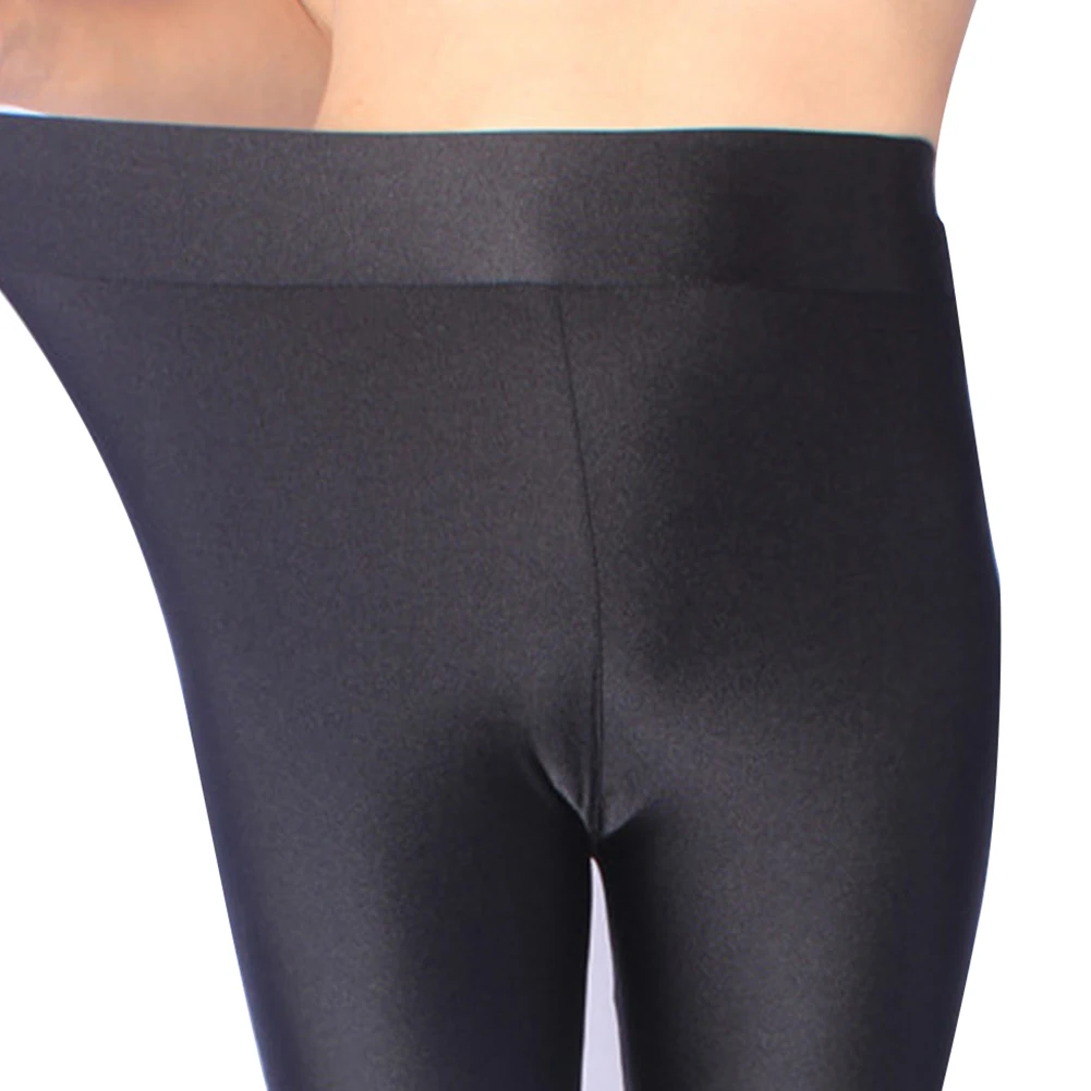 

Women's Fashion Plus Size High Waisted Shiny Soft Flexible Glossy Leggings High Waist Leather Leggings for Women mono mujer 2020
