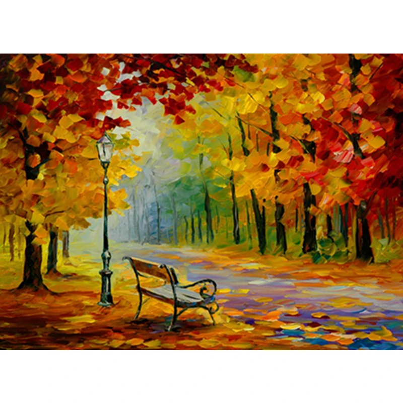 

Autumn Landscape Oil Paintings Jigsaw Puzzle 1000 Pieces Wooden Educational Toy Decompression Games DIY Handicrafts for Adults