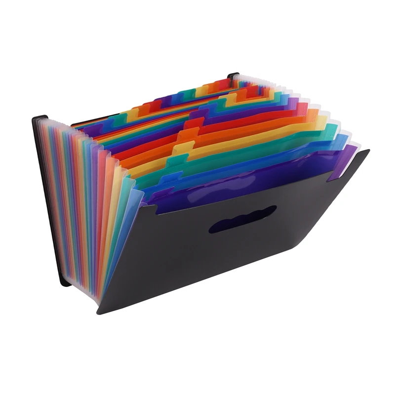 

24 Pockets Expanding File Folder Large Space Design A4 Filing Folders Box File Business Home Office Document Accordion File Stor