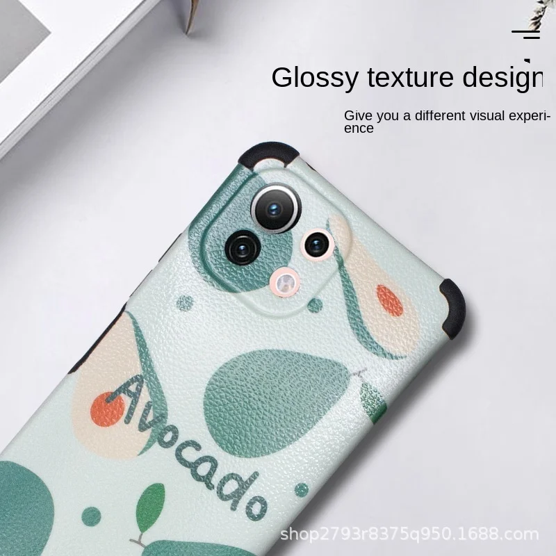 

Suitable for oppo reno6 reno5 a93s A35 lambskin mobile phone case bright soft case for jbl flip 4 for apple airpods wireless