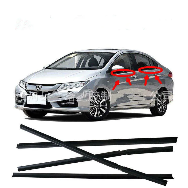 4 шт. Уплотнители для автомобильных окон Honda City 2009 2014|Шпатлевки клеи и герметики| |