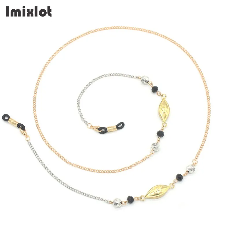 

Fashion Evil Eye Eyeglass Chains Women Sunglasses Holder Necklace Reading Glasses Non-slip Metal Lanyard Eyewear Accessories
