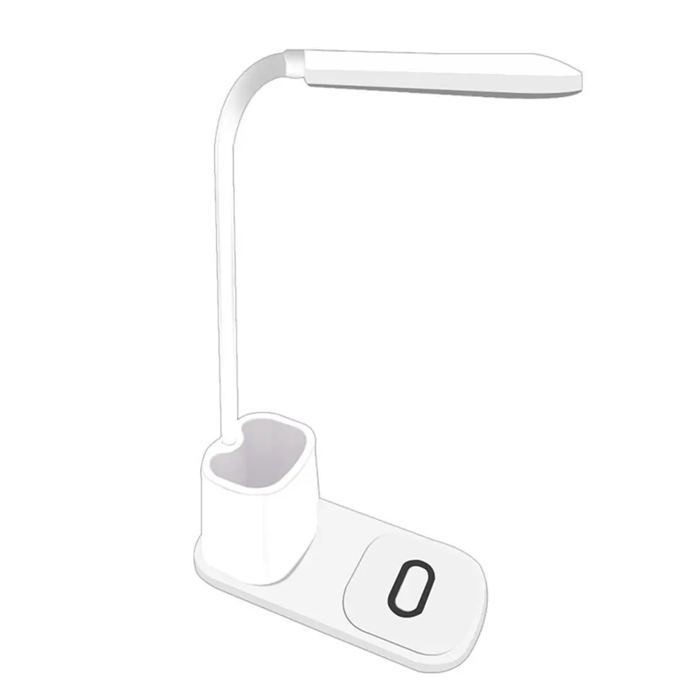 

Led Table Lamp Pen Holder Light Charger Rechargeable Plug-in Powered With Eye Protection For Children Learning Bedroom Bedside