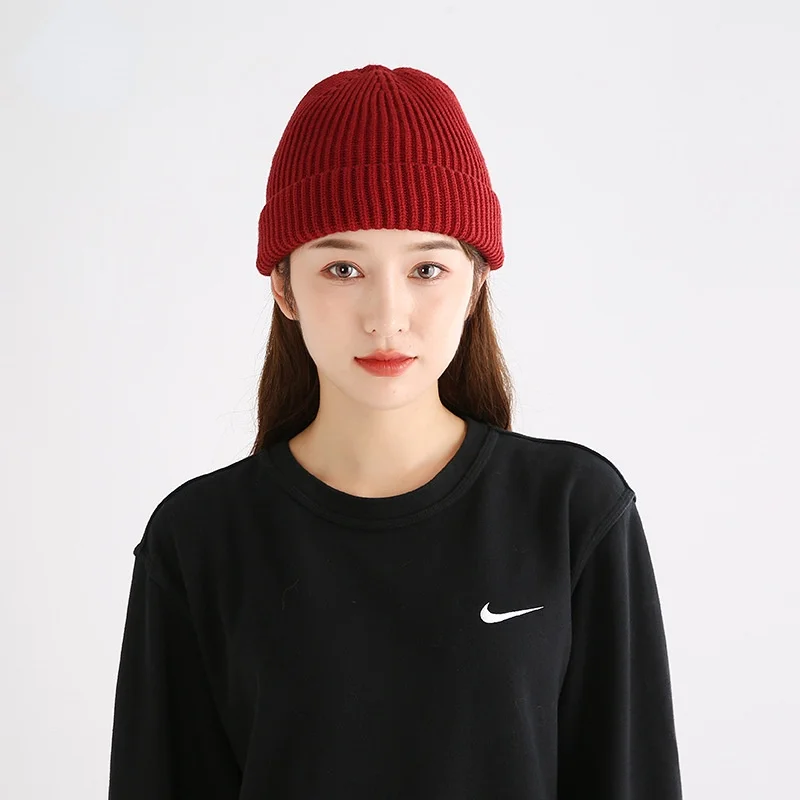 

Unisex Hats Knitted Tags Cap Woman Beaines For Winter Breathable Men Gorras Simple Hats Warm Solid Casual Lady Beanies