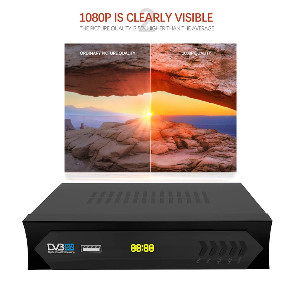 Спутниковый тв приемник декодер тюнер AV2018 full HD DVB S2 поддержка рецептора NIT поиск OTA