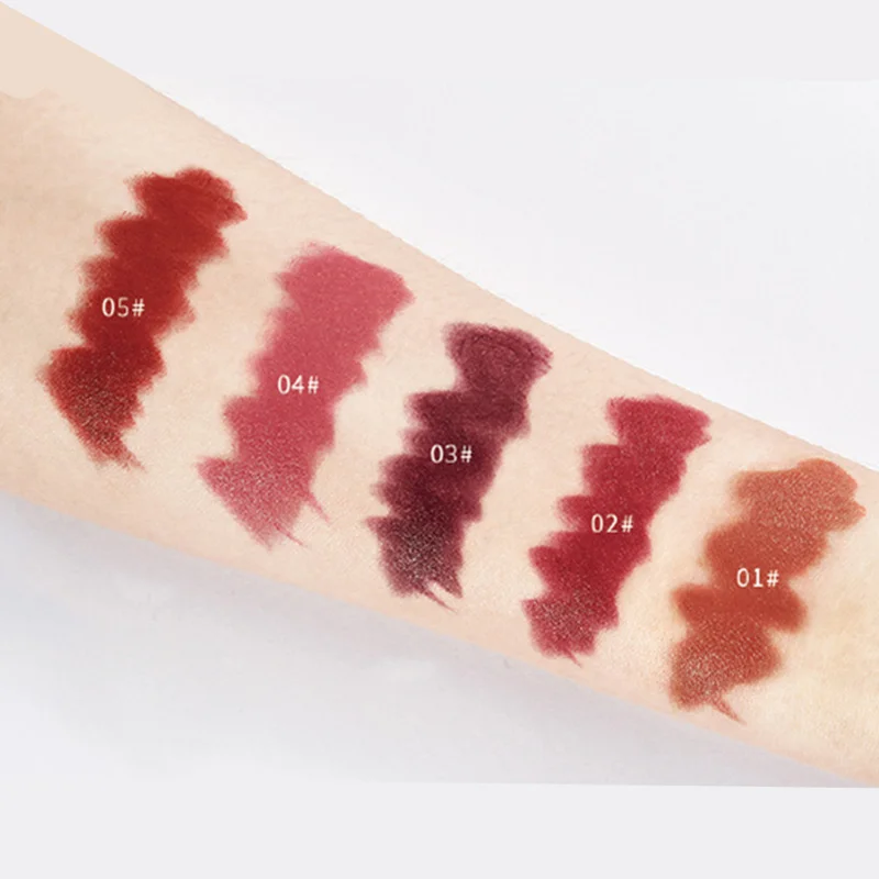 5 шт./компл. мини Капсульная матовая помада в наборе водостойкий жидкий блеск для