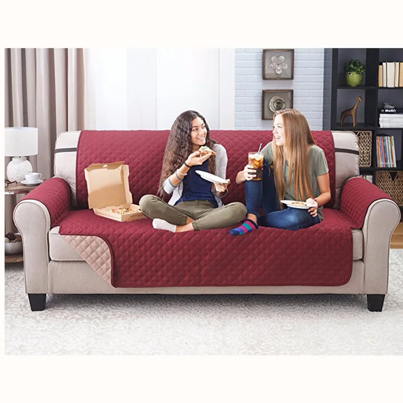 

Reversible Waterproof Sofa Furniture Protectors from Pets/Dogs/Cats/Kids Single Loveseat 3-Seater Sofa Couch Covers Mat Checked