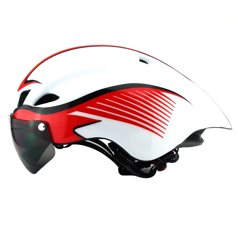 

1PCS Unisex Cycling Helmet With Glasses Road Mountain Bike MTB Bicycle Motorcycle Equipment Men Women Sports Riding Safety Hat