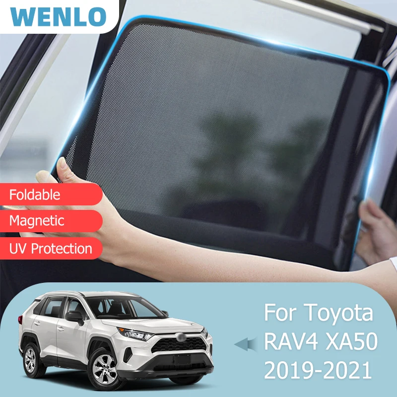 For Toyota RAV4 XA50 2019-2021 Front Windshield Car Sunshade Side Window Blind Sun Shade Magnetic Visor Folding Mesh Curtain Net