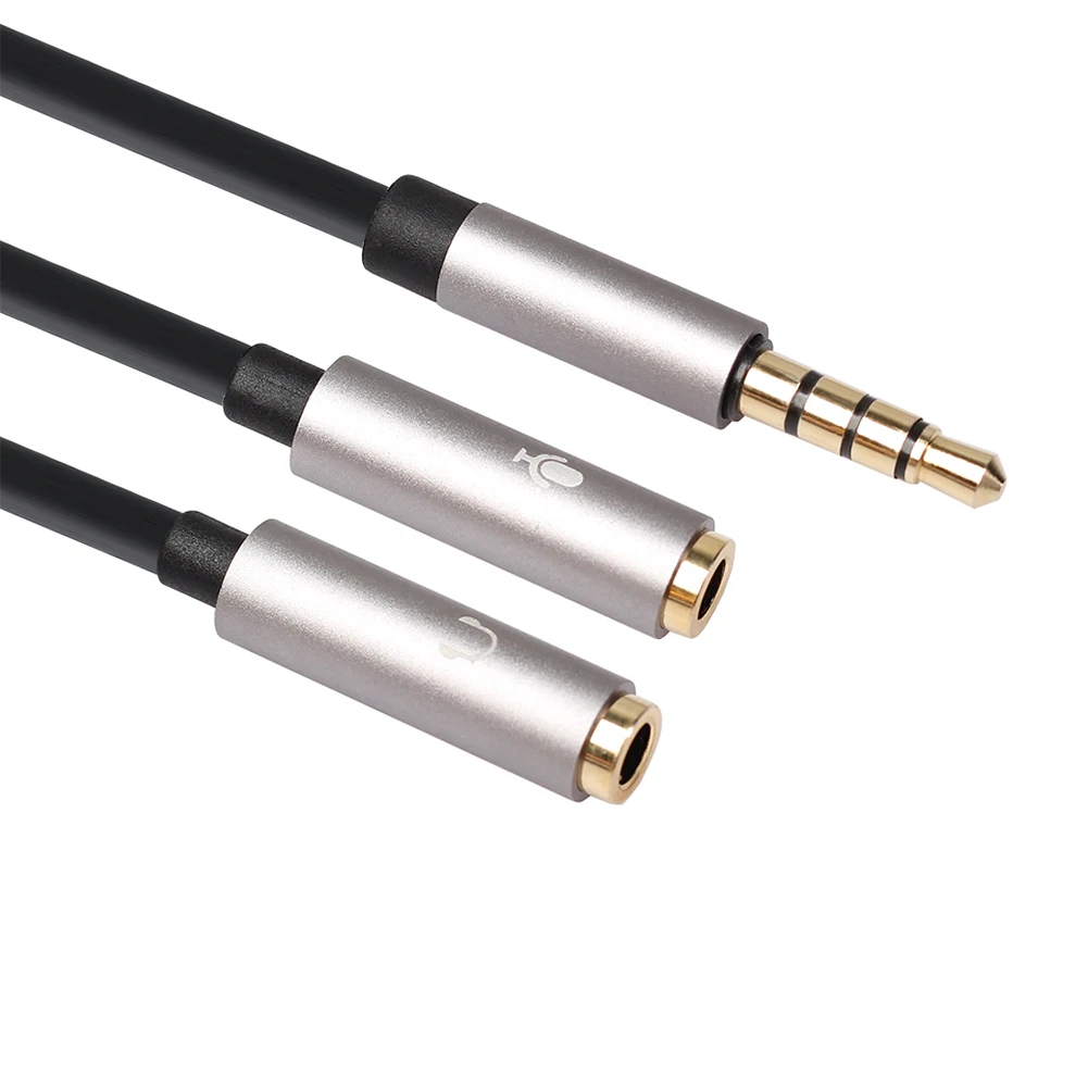 Аудио-адаптер 3 5 мм один на два кабеля разветвитель штырь-гнездо микрофон