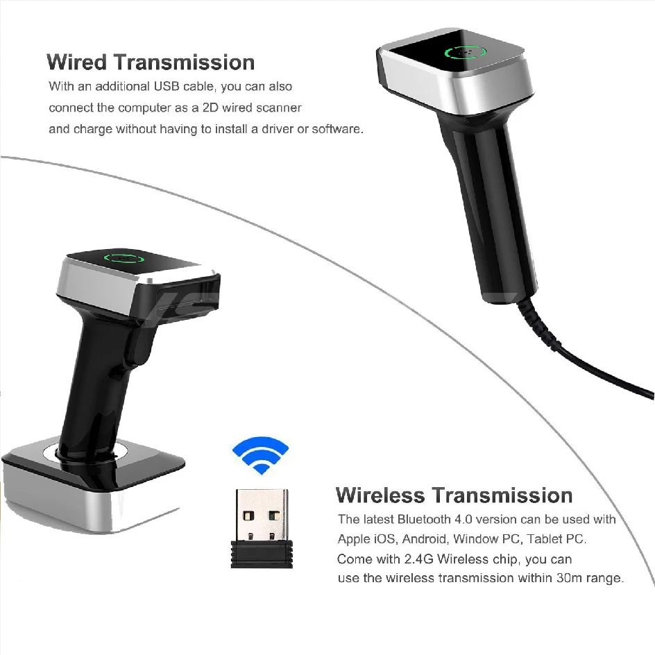 ISSYZONEPOS сканер штрих-кодов 1D 2D QR Bluetooth считыватель штрих-кодов ручной сканер для Windows iOS Android Поддержка данных матрица PDF417