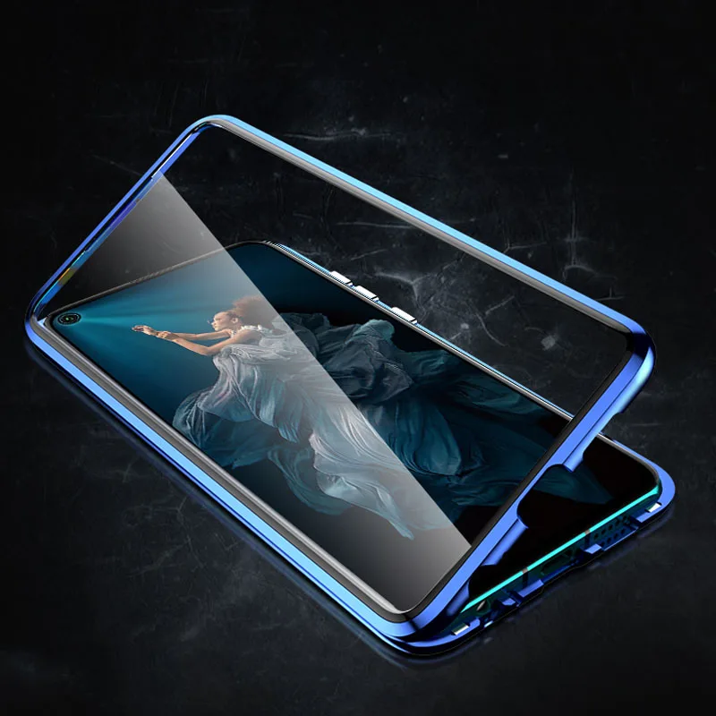 Роскошный Магнитный адсорбционный чехол для huawei Honor 20 S, металлическая рамка, Doubl, боковая стеклянная крышка, Honor20S, защитный чехол для телефона, оболочка