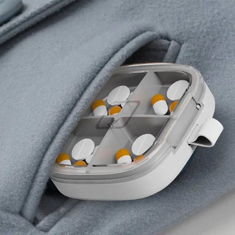 

6 Grids Pill Box Organizer Container Tablet Dispenser Organizer Pill Box Splitters For Tablets Seal Ring Small Boxes