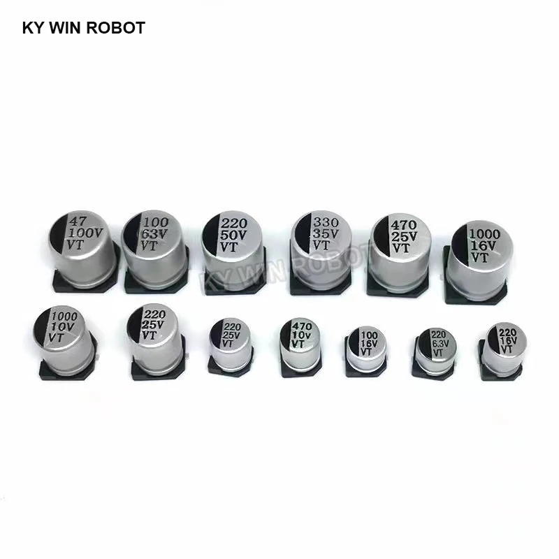 10 шт./лот SMD электролитический конденсатор 2 5 в 4 6 3 В 16 25 50 100 1 мкФ 7 33 Ф 47 мкмкФ 220 470